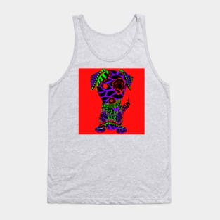 tribal dog with rasta tattoo ecopop Tank Top